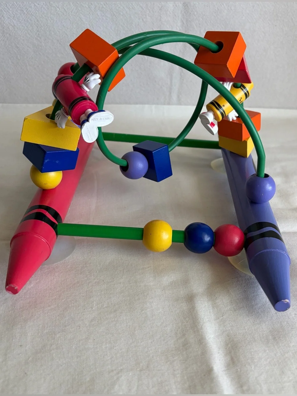 Vintage 2003 Crayola Crayon Bead Maze toddler Toy